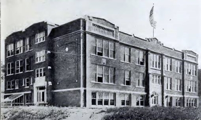 Historical High School black and white image