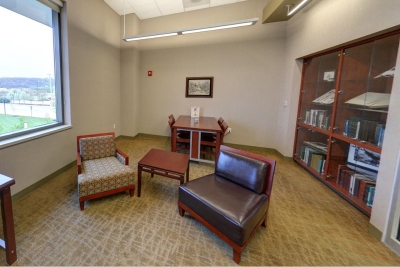 photo inside library's local history/quiet reading room 