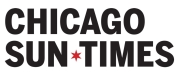 Chicago Sun Time logo, text with red Chicago star