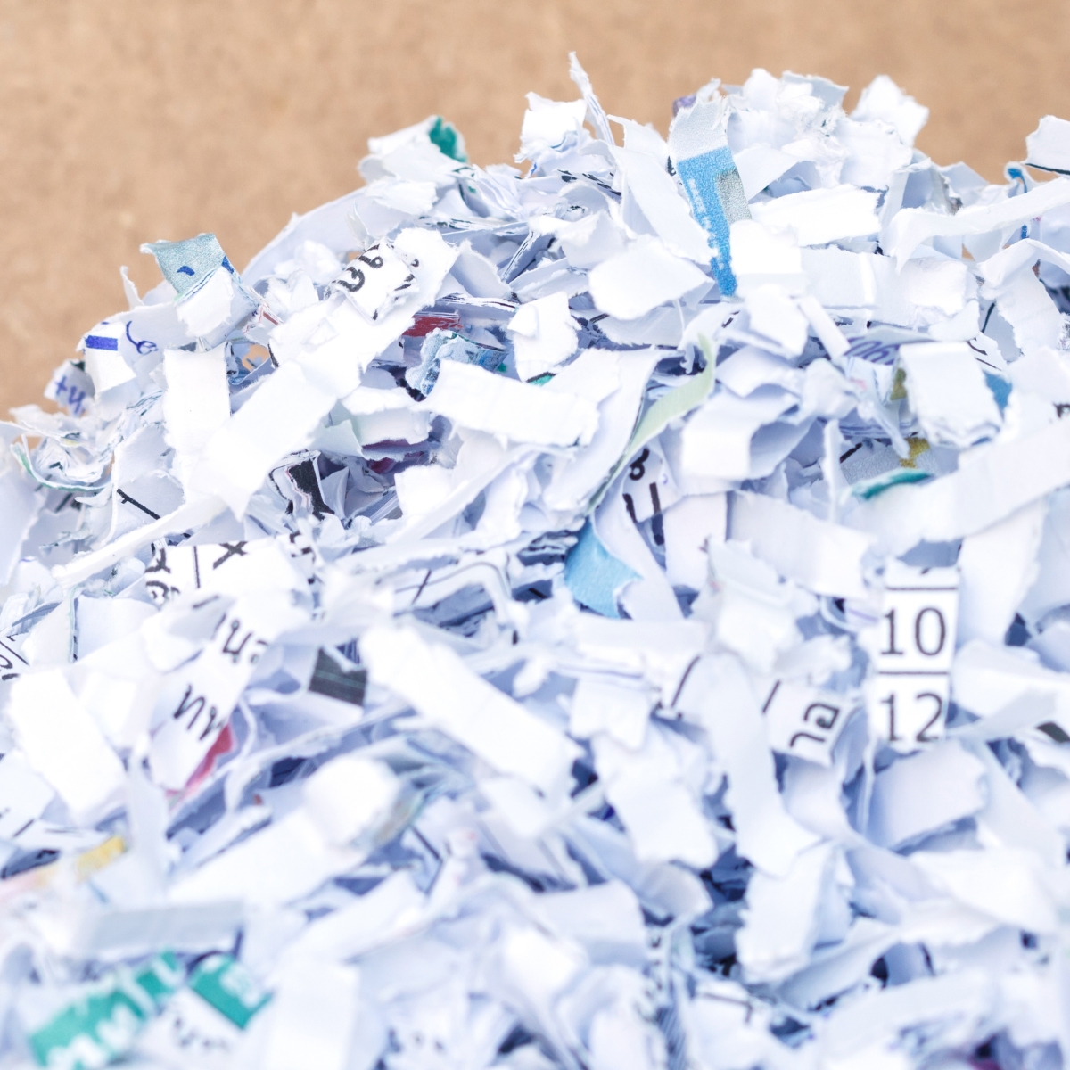 pile of shredded paper