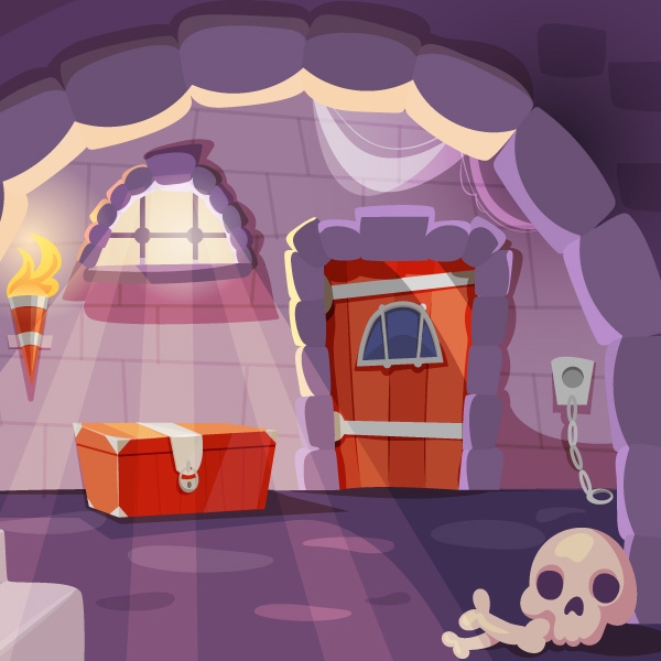 illustration of a spooky dungeon