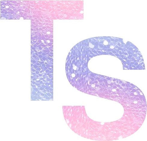 pink and purple letters T and S