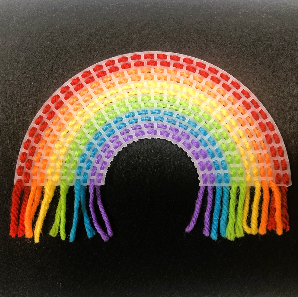 Image of needlework rainbow