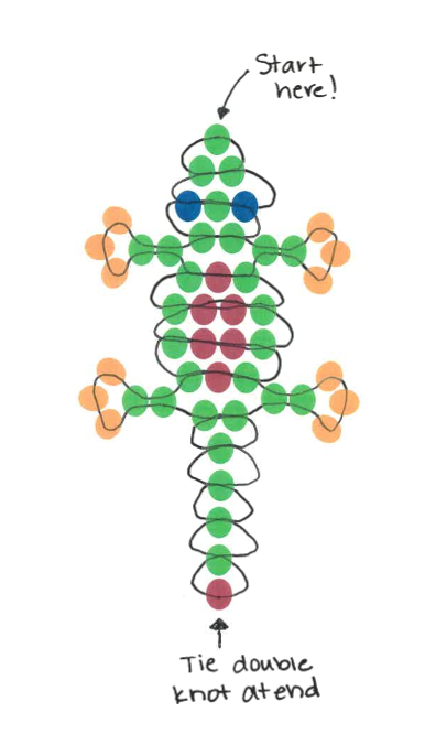 gecko pony bead pattern
